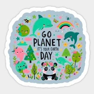 Earth Day 2024 Go Planet It's Your Earth Day Sticker